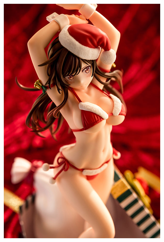 Vorbemalte Figur im Maßstab 1:6 von Rent-A-Girlfriend MIZUHARA Chizuru in einem Weihnachtsmann-Bikini als flauschige Figur. 2. Weihnachten – BALD KOMMT