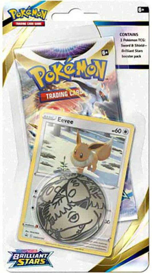 Pokemon TCG: Espada y Escudo Estrellas Brillantes Checklane Blister Eevee