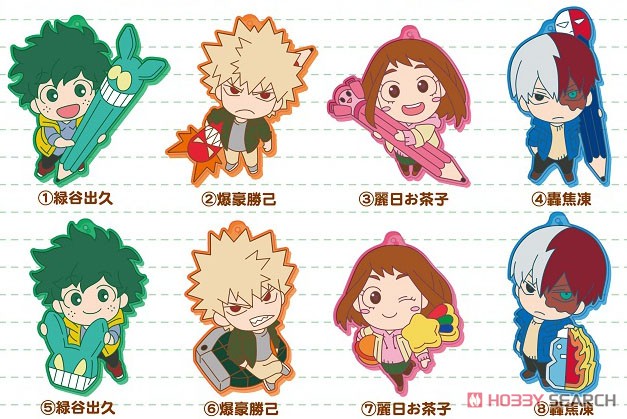 My Hero Academia Rubber Maskottchen-Kollektion – Radiergummi und Bleistift – Blindbox (1 Blindbox)