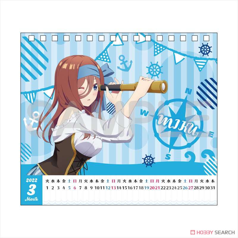 The Quintessential Quintuplets Season 2 Pirates Art Desk Calendar