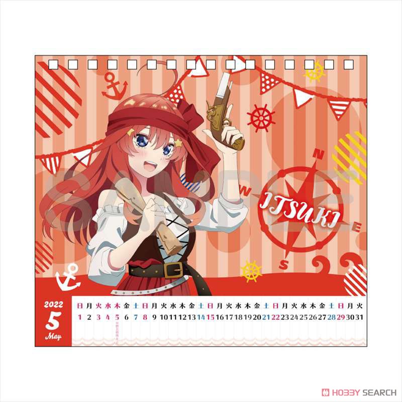 The Quintessential Quintuplets Season 2 Pirates Art Desk Calendar