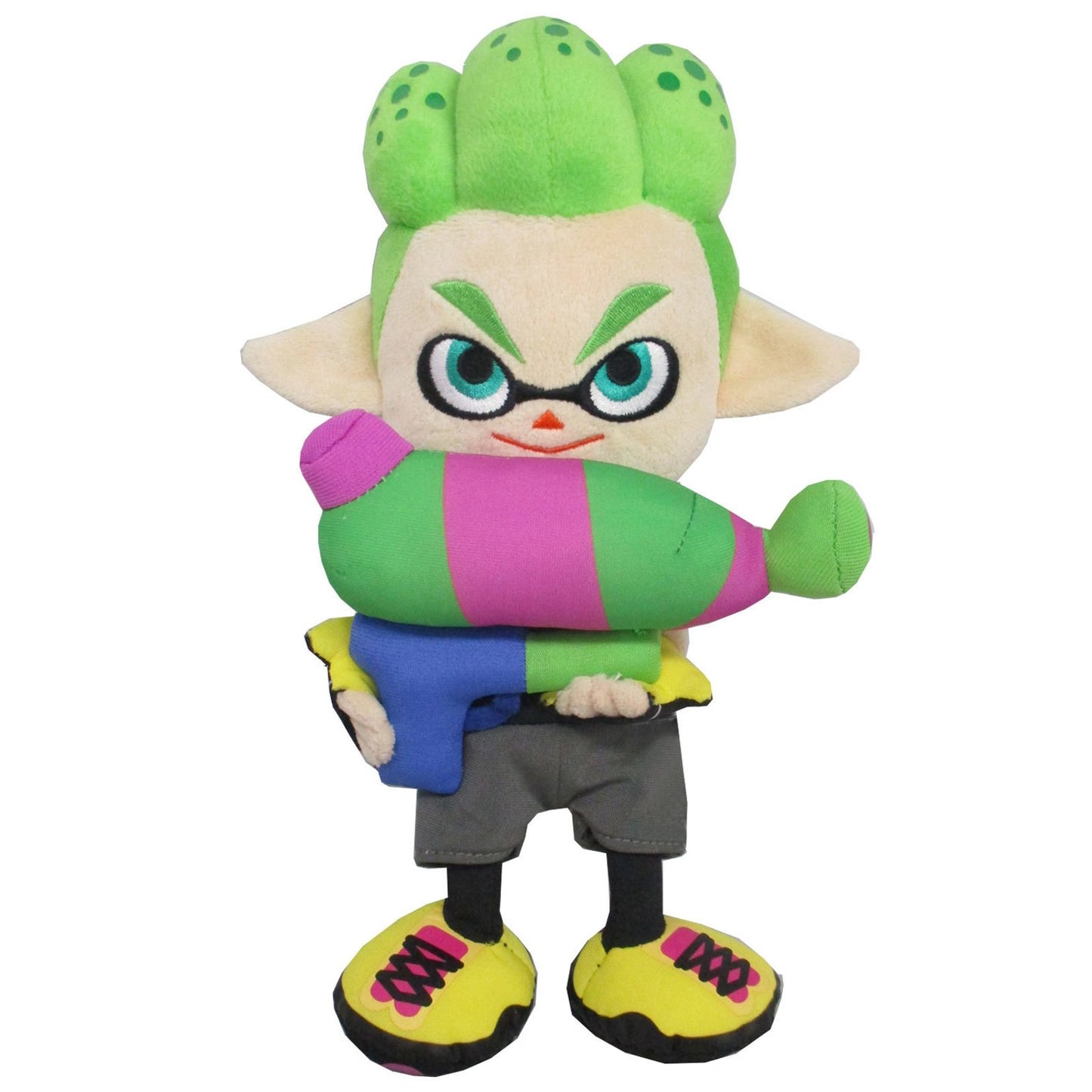 Splatoon 2 Series Inkling Boy Neon Green Plush, 10" Super Anime Store
