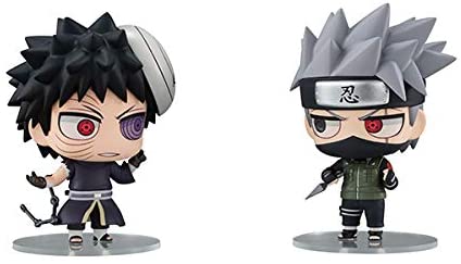 Chimi Mega Buddy Series ! NARUTO Shippuden Kakashi Hatake & Obito Uchiha Shinobi World War Figure 007 Set Super Anime Store