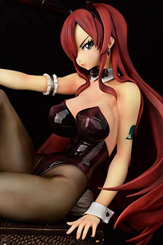 ORCATOYS Fairy Tail: Erza Scarlet (Bunny Girl Black Version) 1:6 Scale Figure Super Anime Store
