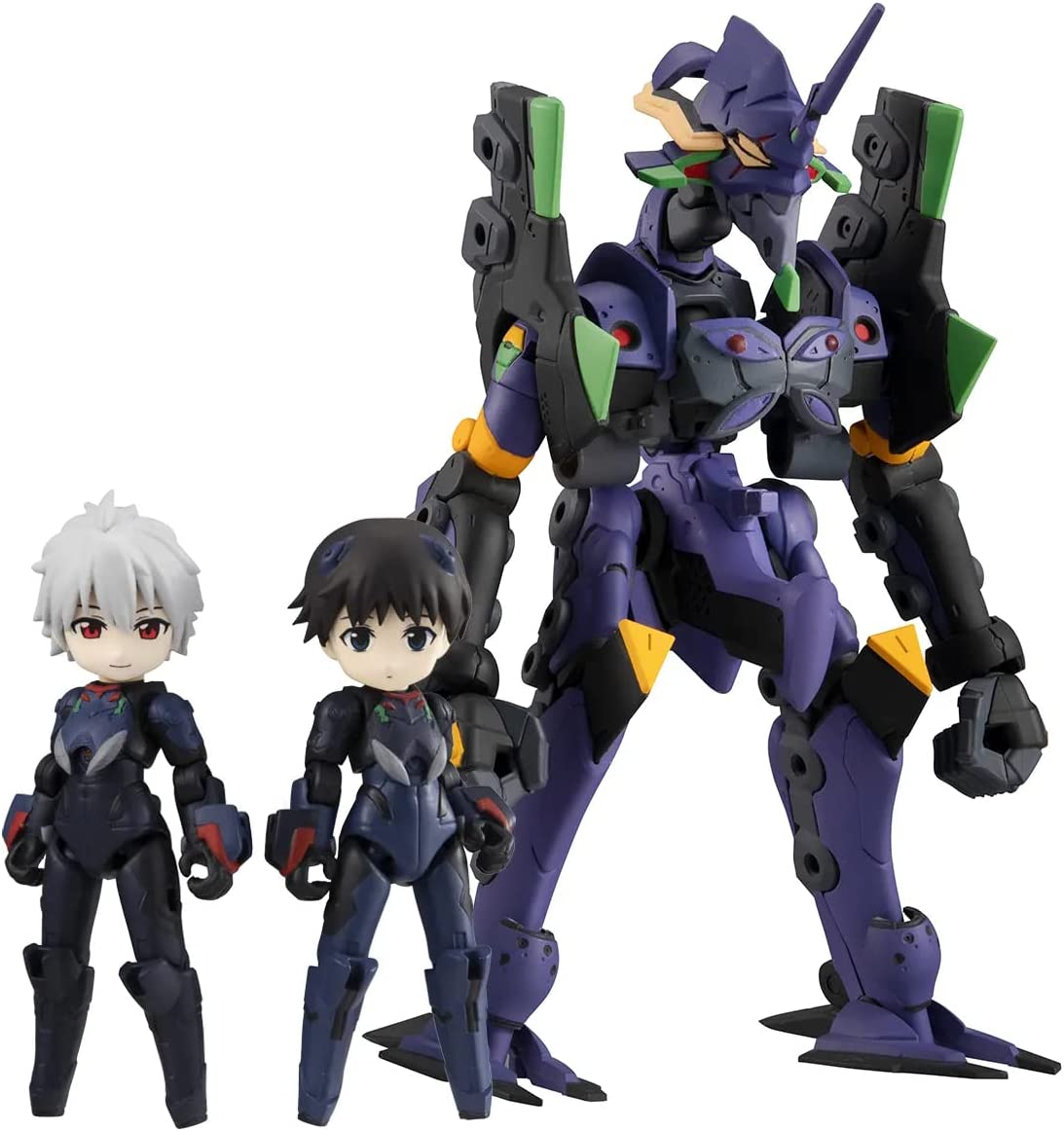 MegaHouse – Evangelion – Shinji Ikari, Kaworu Nagisa & Evangelion 13 (Kinoausgabe), Megahouse Desktop-Armeefigur