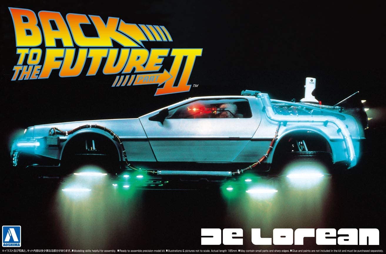 Aoshima 1/24 Scale Kit 11867 Back to The Future Part 2 Delorean Model Kit