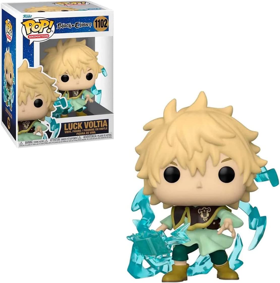 Funko Pop 1102 Black Clover Luck Voltia AAA Anime Exklusive Figur