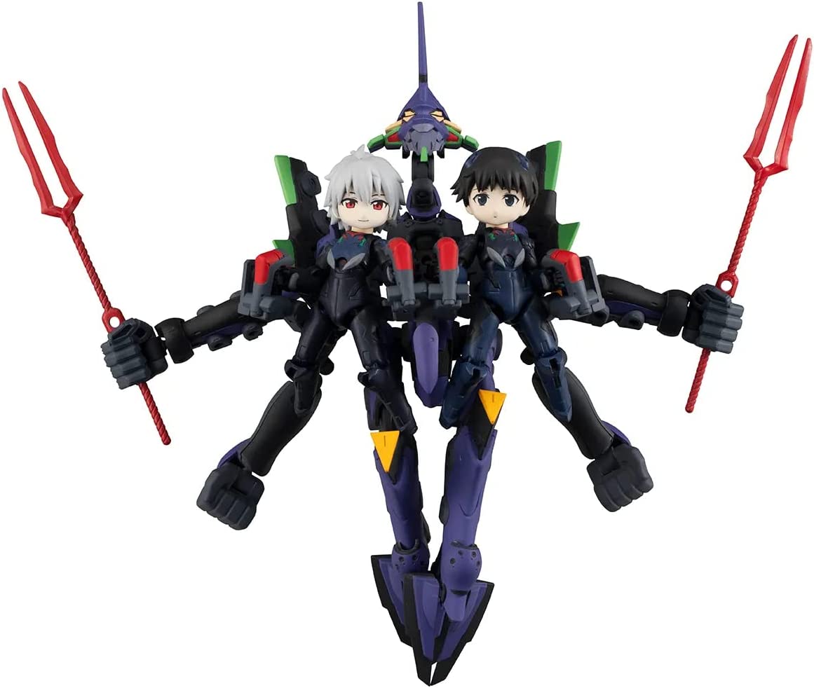 MegaHouse – Evangelion – Shinji Ikari, Kaworu Nagisa & Evangelion 13 (Kinoausgabe), Megahouse Desktop-Armeefigur