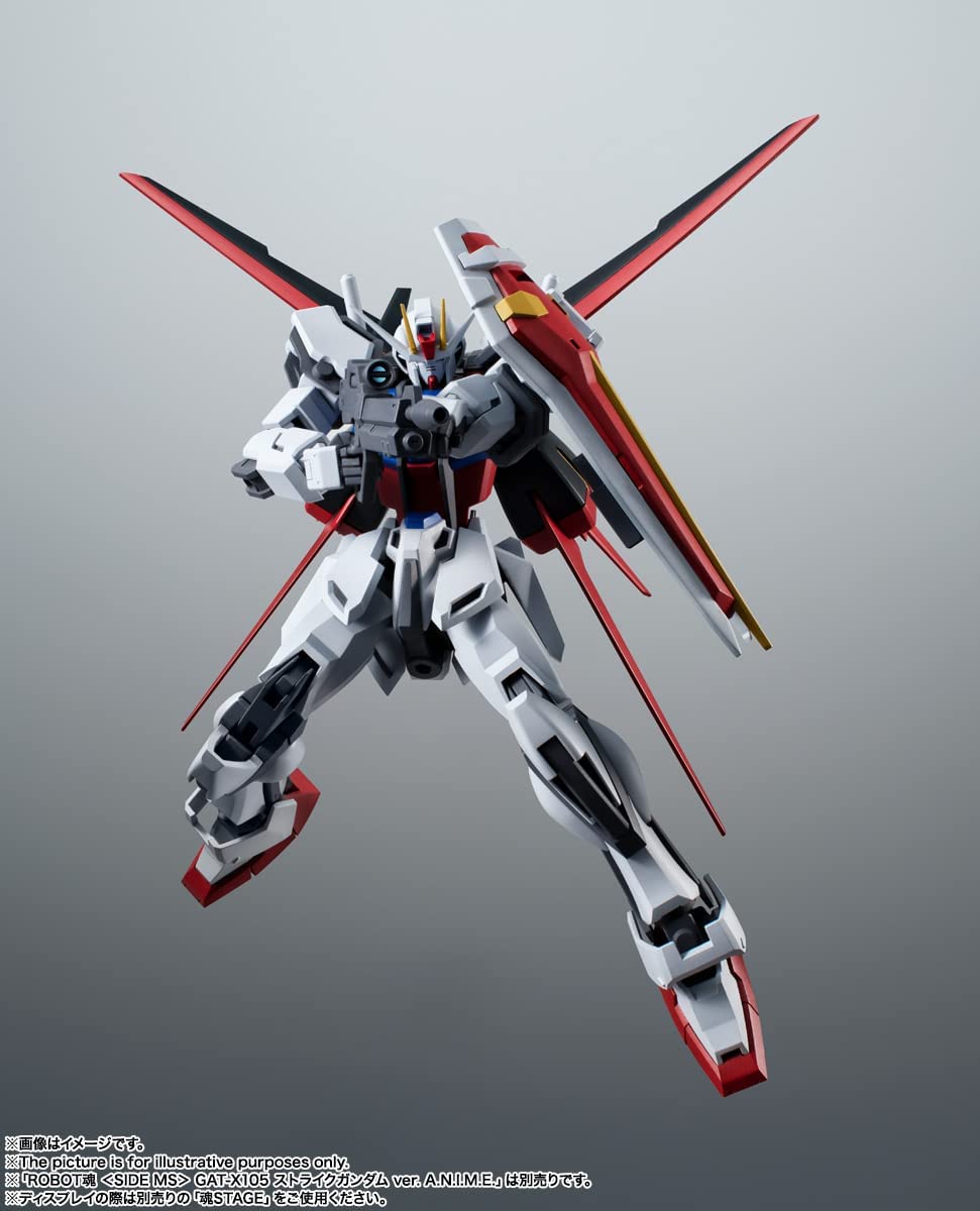 Tamashi Nations - Mobile Suit Gundam Seed - AQM/E-X01 Aile Striker & Option Parts Set, Bandai Spirits The Robot Spirits