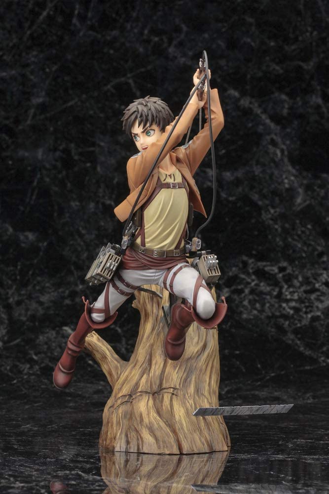 Kotobukiya Attack On Titan: Eren Yeager (Renewal Package Variant) ArtFX J Statue Figure Super Anime Store
