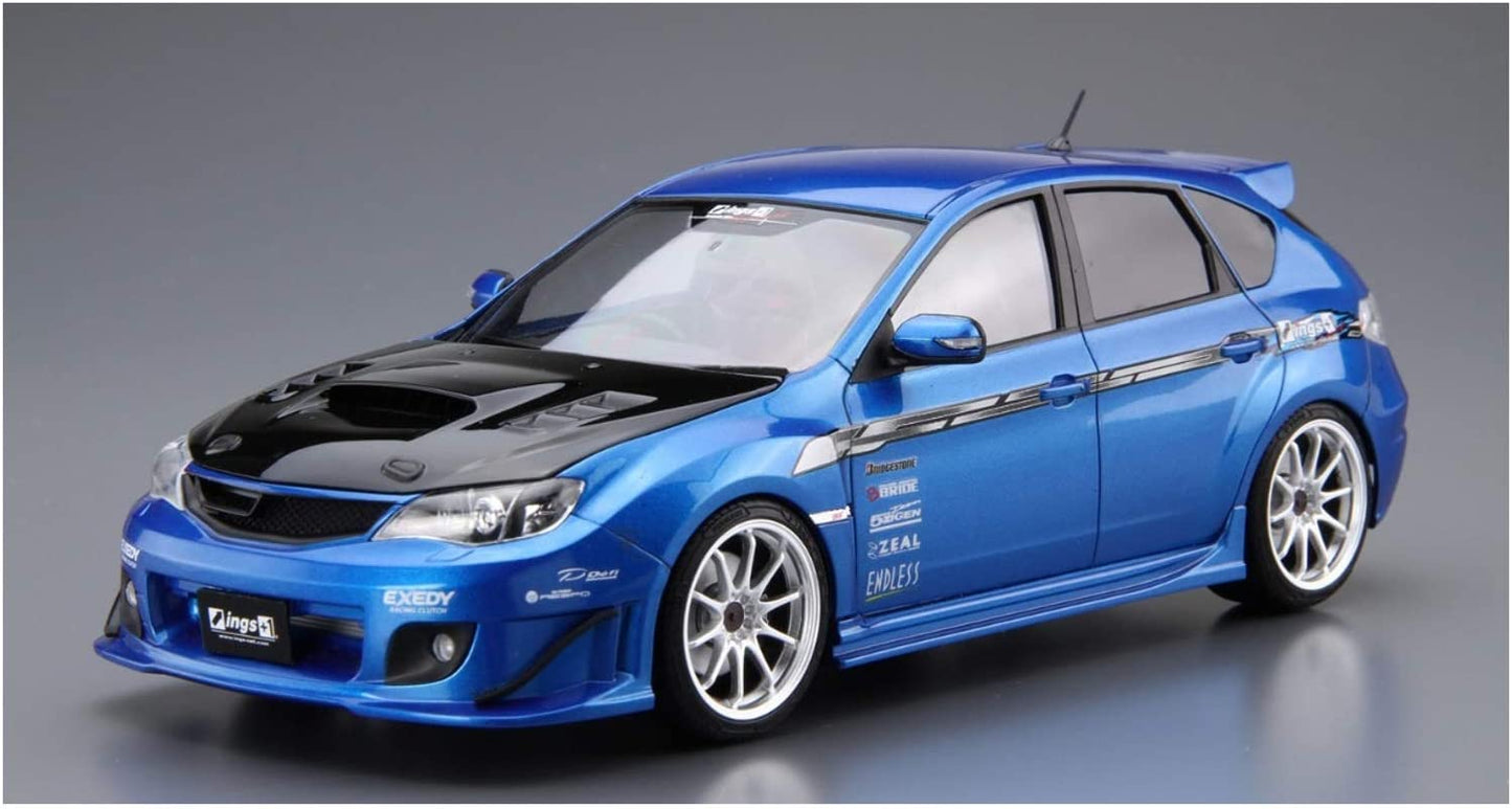 Aoshima Tuned Car No.35 58749 INGS GRB Impreza WRX STI '07 (Subaru) 1/24 Scale Model Kit