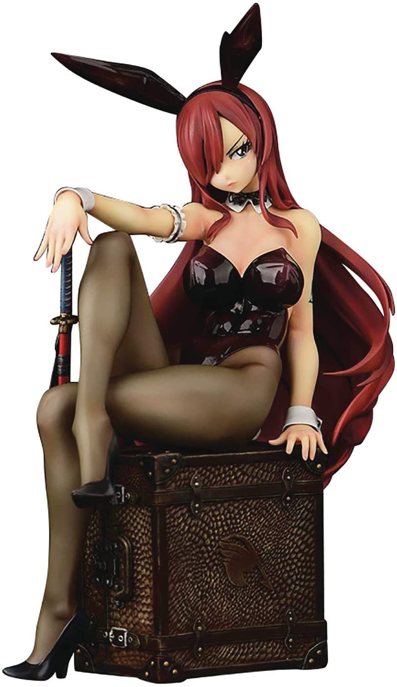 ORCATOYS Fairy Tail: Erza Scarlet (Bunny Girl Black Version) 1:6 Scale Figure Super Anime Store