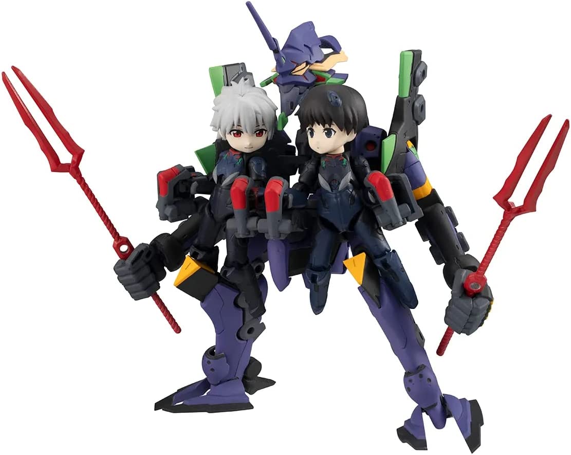 MegaHouse – Evangelion – Shinji Ikari, Kaworu Nagisa & Evangelion 13 (Kinoausgabe), Megahouse Desktop-Armeefigur