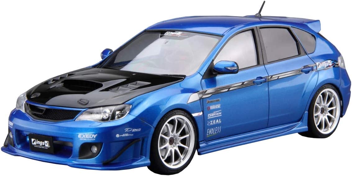 Aoshima Tuned Car No.35 58749 INGS GRB Impreza WRX STI '07 (Subaru) 1/24 Scale Model Kit