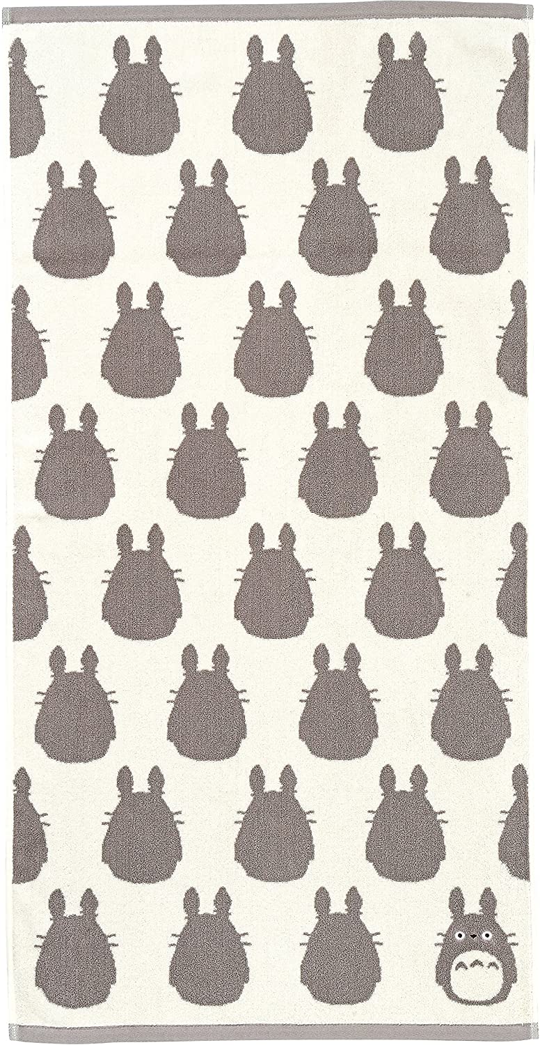 My Neighbor Totoro Big Bath Towel – Grey & White (Studio Ghibli) - Super Anime Store