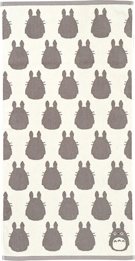 Mein Nachbar Totoro Großes Badetuch Grau und Weiß