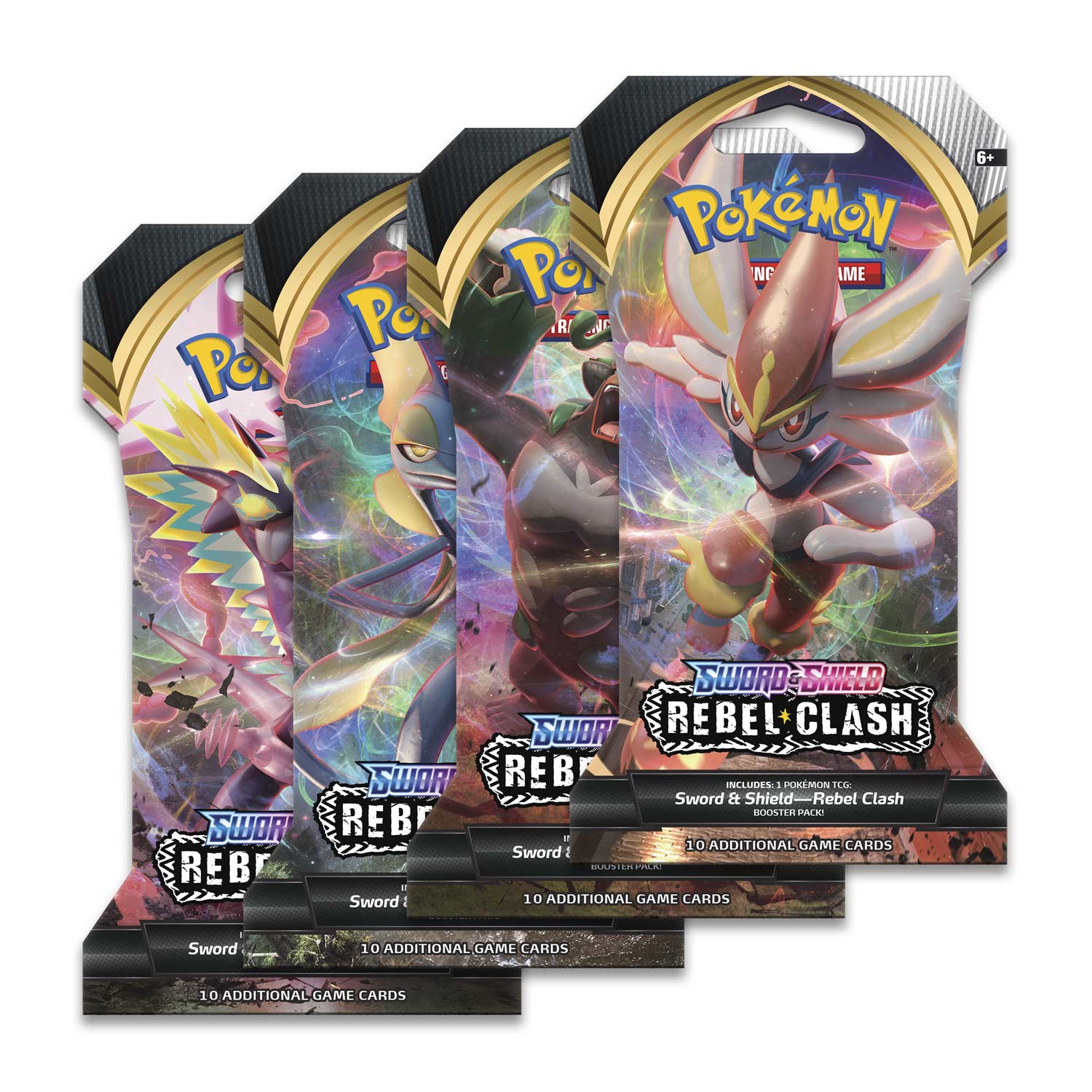 Pokémon TCG: Sword & Shield-Rebel Clash Sleeved Booster Pack (10 Cards) Super Anime Store