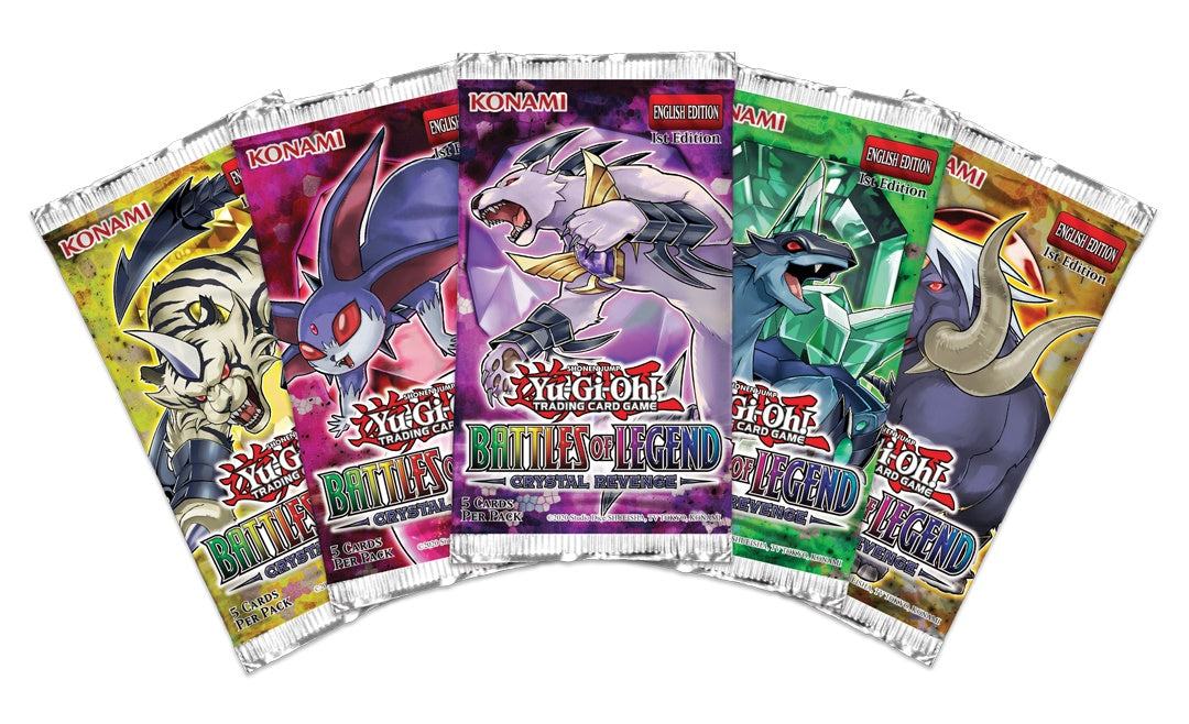 yugioh crystal revenge booster box before released cards from the Yu yugioh battles of legend crystal
