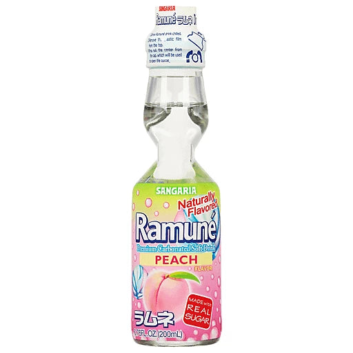 Ramune Peach Flavor (1 Bottle)