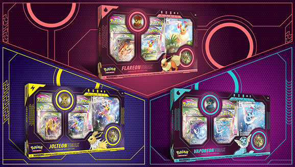 Pokemon TCG: Eevee Evolutions VMAX Premium Collection (Vaporeon/Jolteon/ Flareon) Super Anime Store