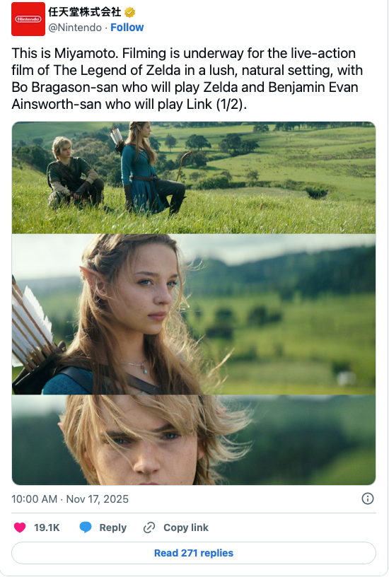 Live-Action Zelda Movie Begins Filming, Presents 3 Stills