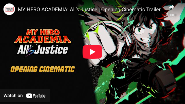 My Hero Academia: All's Justice Game Streams Opening Cinematic Trailer