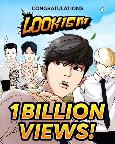 Lookism Webtoon Surpasses 1 Billion Views on English-Language Platform