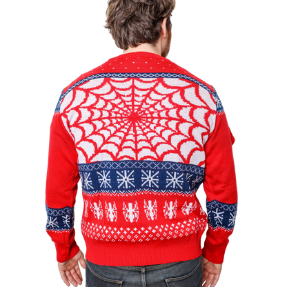 Marvel Spider-Man Symbol Offcially Licesned Adult Holiday Ugly Christmas Sweater