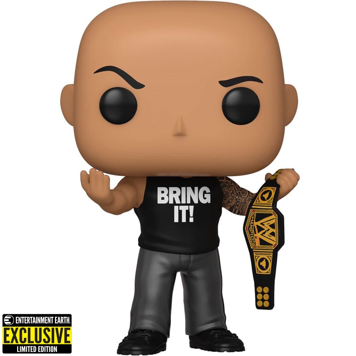 Funko Pop! WWE: The Rock with Championship Belt - Entertainment Earth Exclusive