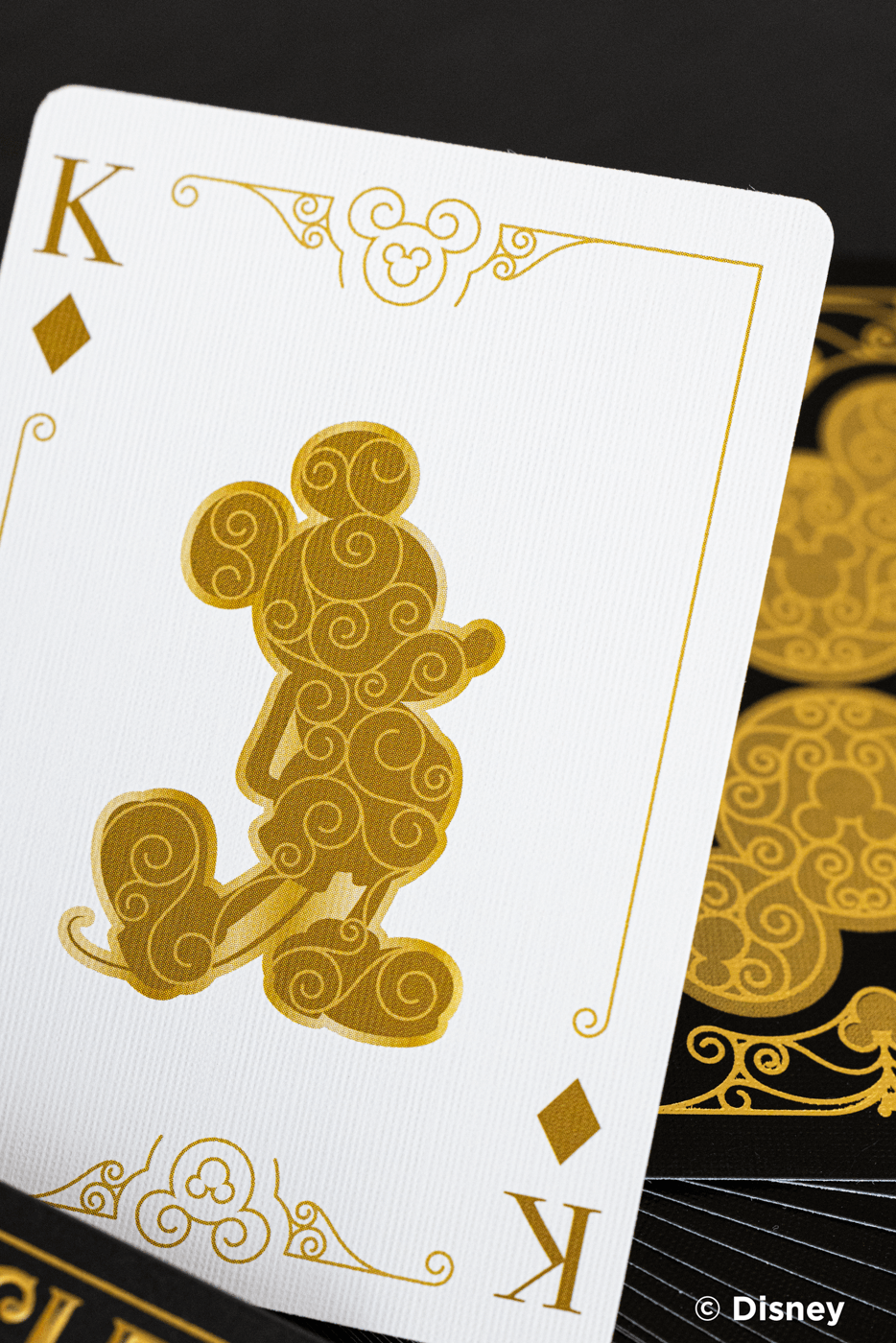 Disney Mickey Mouse inspired Black and Gold Playing Cards