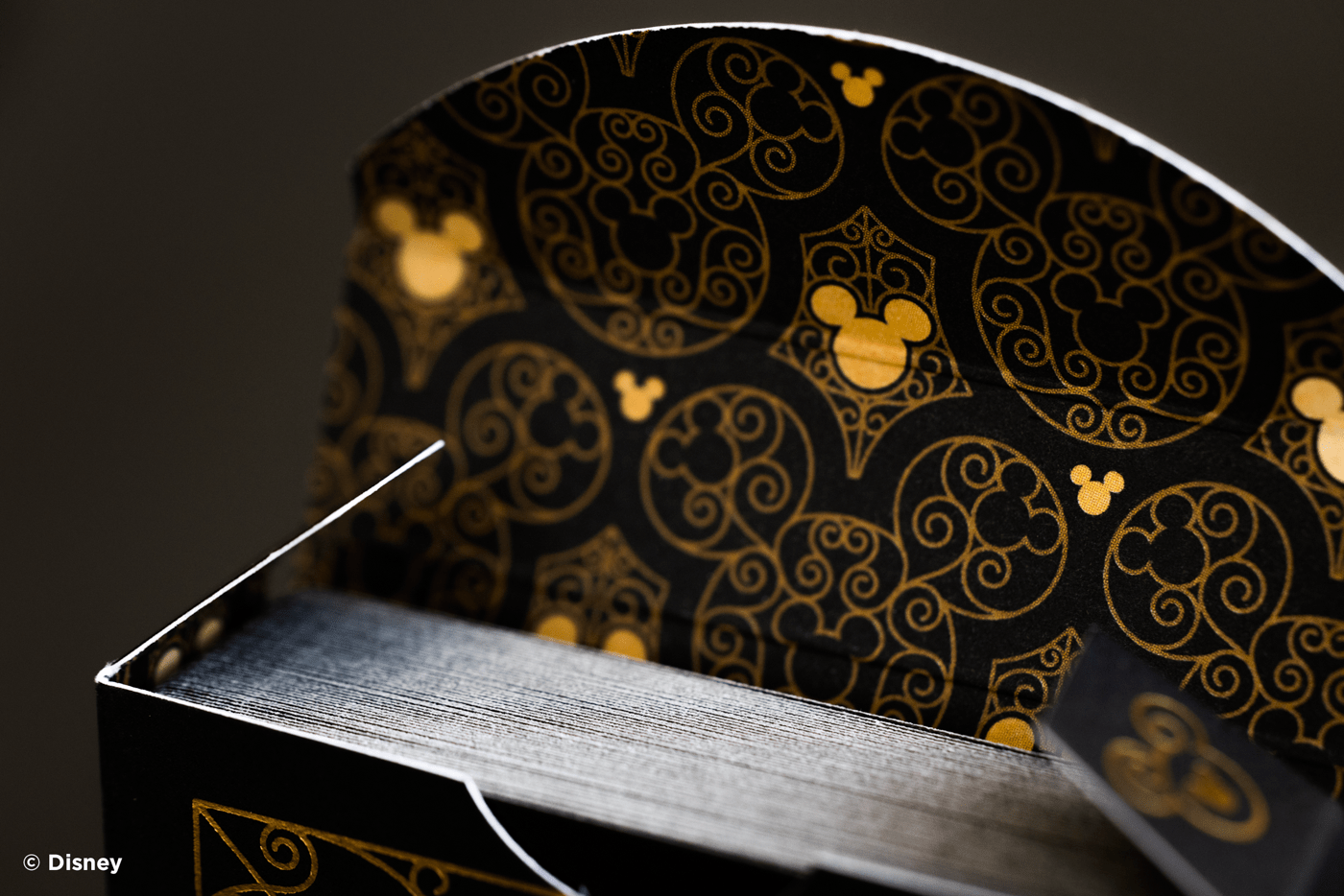 Disney Mickey Mouse inspired Black and Gold Playing Cards