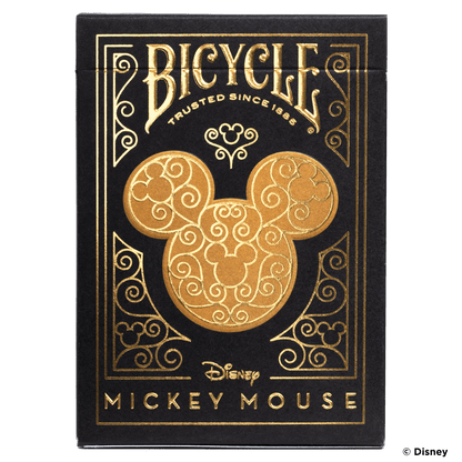 Disney Mickey Mouse inspired Black and Gold Playing Cards