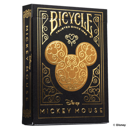 Disney Mickey Mouse inspired Black and Gold Playing Cards