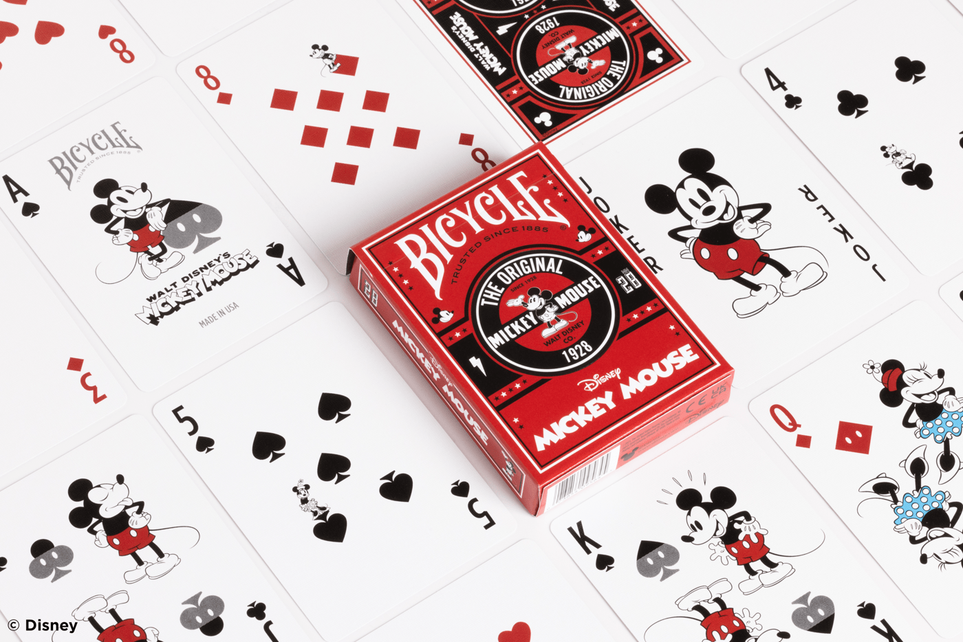 Disney Classic Mickey Mouse inspired Playing Cards by Bicycle