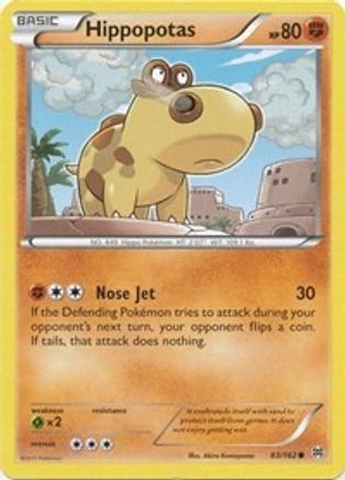 Hippopotas 083/162 - XY  BREAKthrough Reverse Holofoil