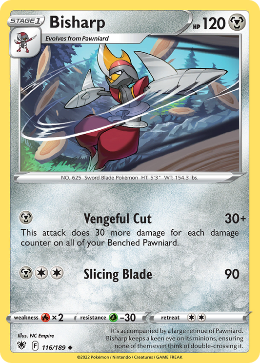 Bisharp 116/189 - SWSH10 Astral Radiance Reverse Holofoil
