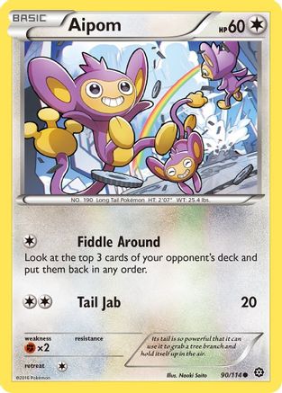 Aipom 090/114 - XY  Steam Siege Reverse Holofoil