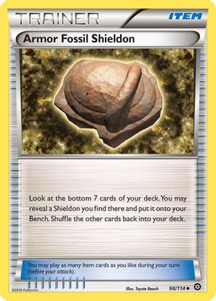 Armor Fossil Shieldon 098/114 - XY  Steam Siege Reverse Holofoil