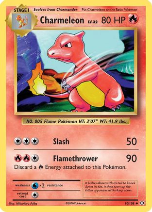 Charmeleon 010/108 - XY  Evolutions Reverse Holofoil