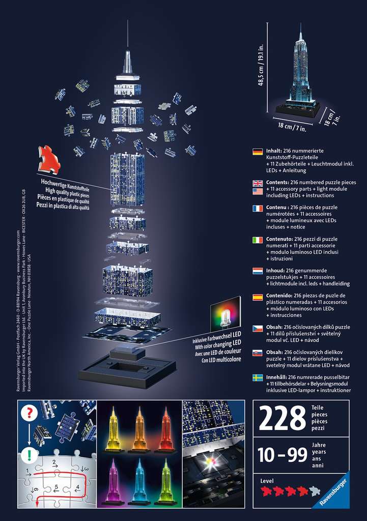 Puzzle: 3D Puzzle - Empire State Building Night Edition