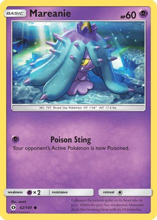 Mareanie 062/149 - SM Base Set Reverse Holofoil