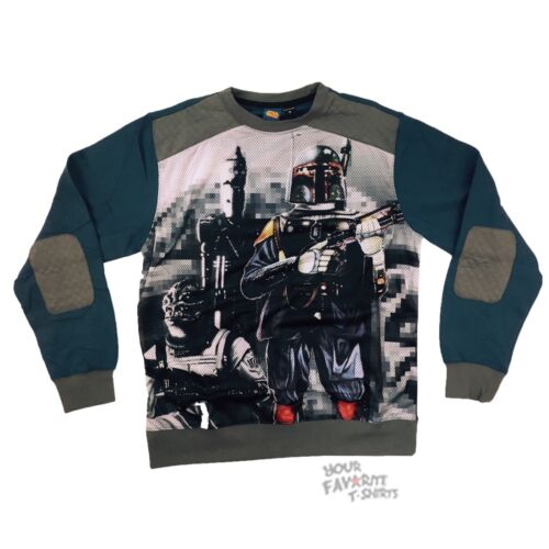 Star Wars Boba Fett Prime Bounty Sublimated Mesh Crew Neck Adult Fleece