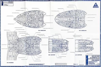 GCS: Posters (USS Enterprise NCC-1701-D), Star Trek Blueprints (Vintage)