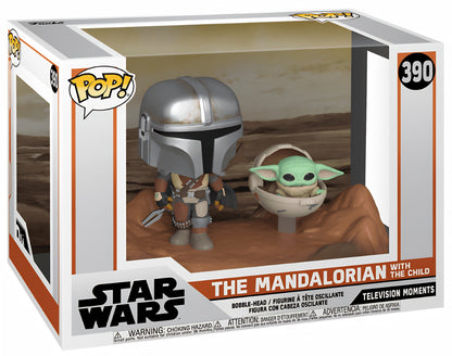 POP! Star Wars (Television Moments): 390 The Mandalorian, Mando with the Child