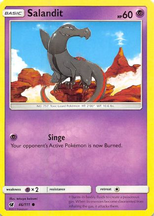 Salandit 046/111 - SM  Crimson Invasion Reverse Holofoil