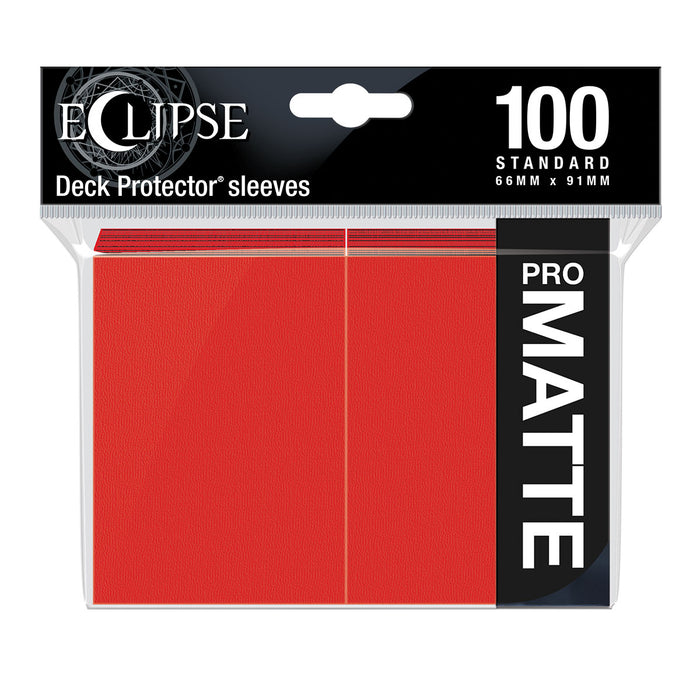 Deck Protector Sleeves: Eclipse Matte Standard - Apple Red (100ct)