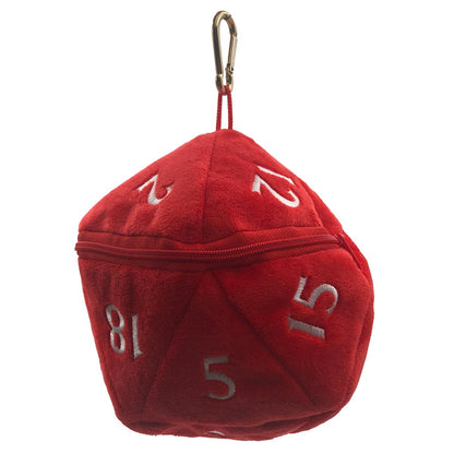 D20 Plush Dice Bag - Red