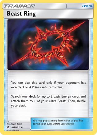 Beast Ring 102/131 - SM  Forbidden Light Reverse Holofoil