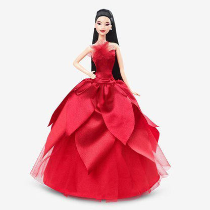 Barbie Holiday Doll 2022 (Dunkelbraun, gewelltes Blond, Hellbraun oder glattes schwarzes Haar)
