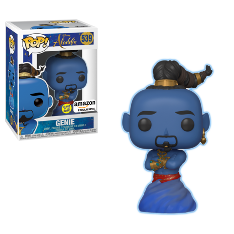 Funko POP! Disney: Aladdin - Genie (Glows in the Dark) Vinyl Figure #539 Amazon Exclusive (NOT 100% MINT)